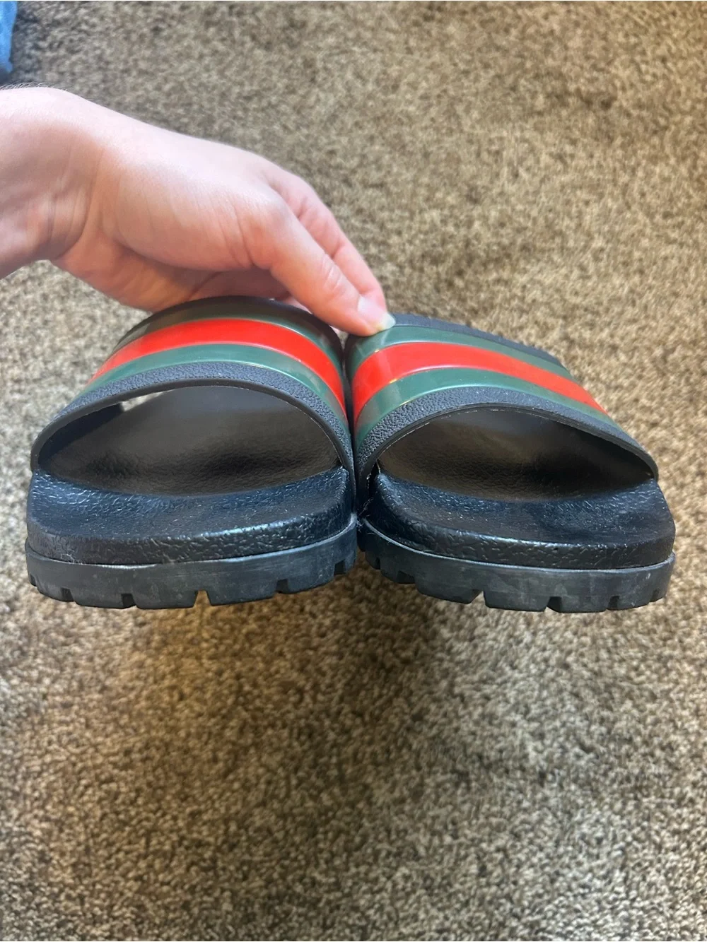 GUCCI Web Slide Sandal Size 43